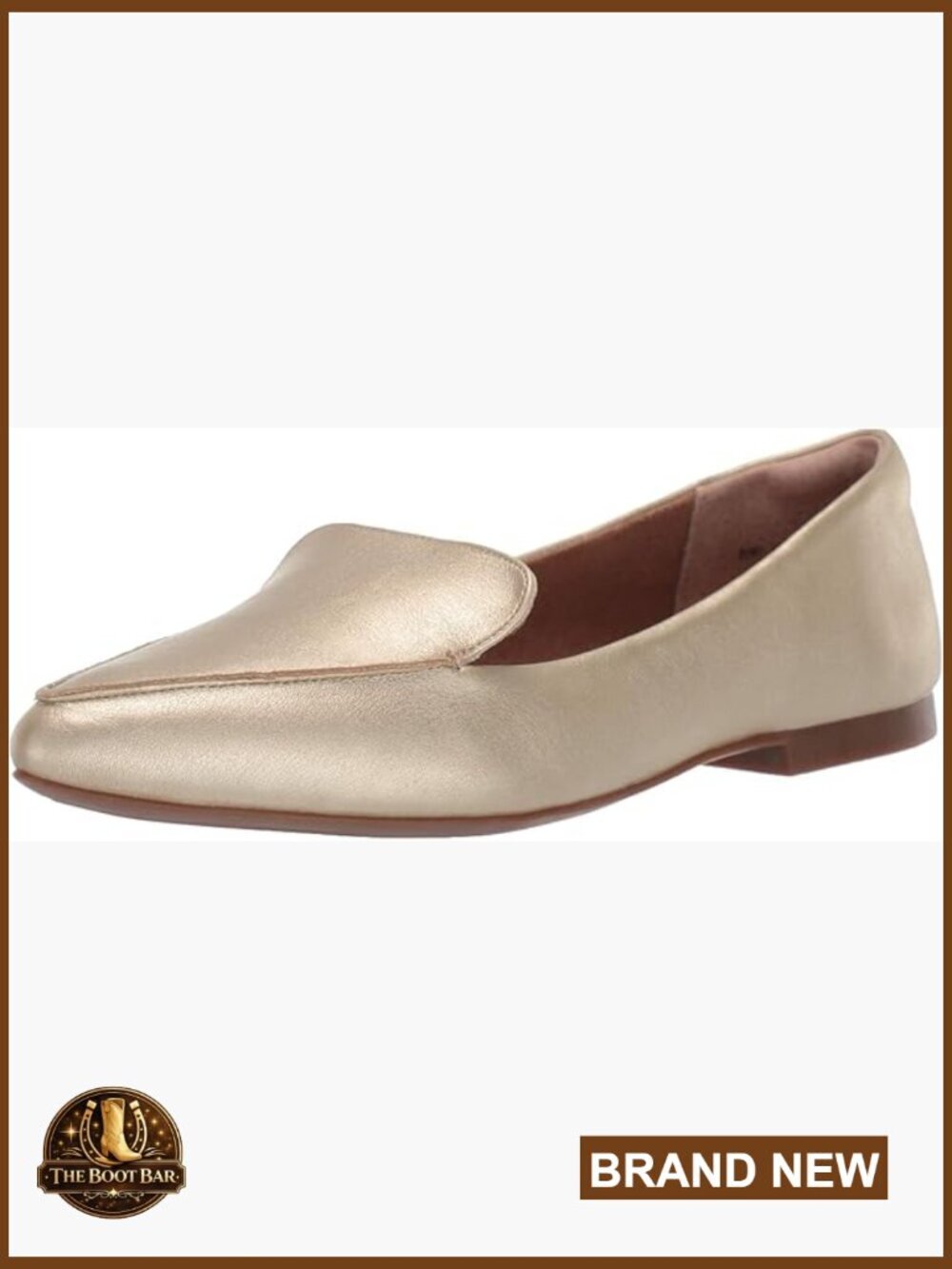 Women's Faux Leather Loafer Flats - Memory Foam Insole - Slip On